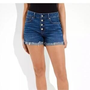 American Eagle AE Low-Rise Tomgirl Short Denim Jean Rolled Hem - Size 8